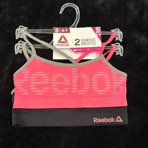 Brand new Reebok 2 seamless bralettes for girls